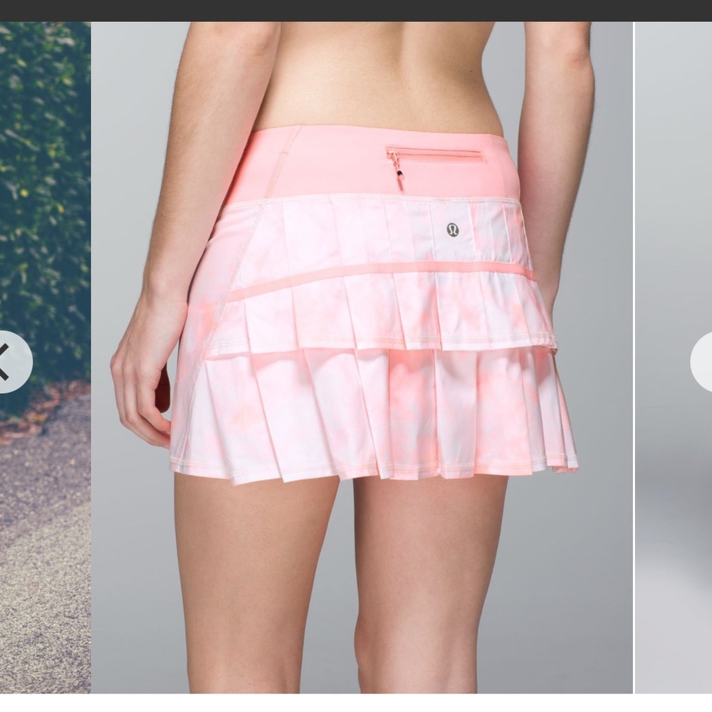 lululemon sz 8 Spray Dye Barely Pink Pace Setter tennis run pickleball skirt
